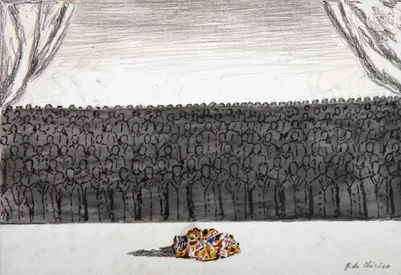 Giorgio De Chirico - 156, Tutti e l'oggetto misterioso, 1972, Fondazione Giorgio e Isa de Chirico, Roma